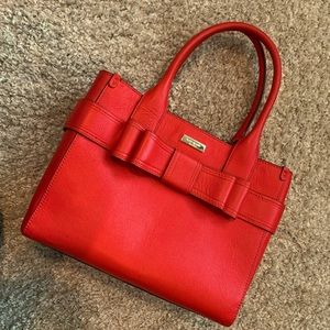 Kate Spade Red Handbag Front Bow